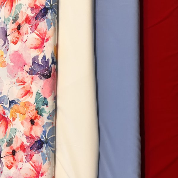 Silky, látka na šaty, dovoz EU, 90% pes, 10% el 85g/m2, šířka 150 cm