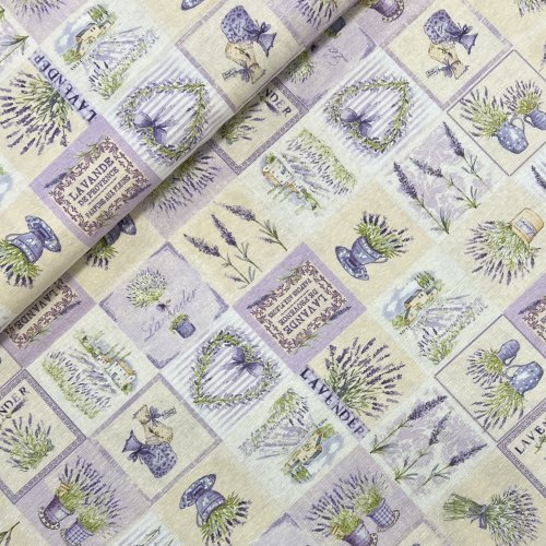 Dekorační textil, dovoz, 55%BA, 45%PL 165g/m2, šířka 140 cm
