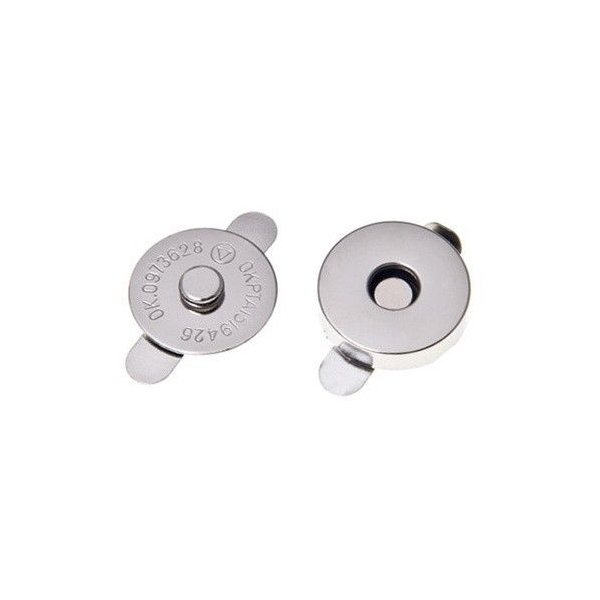 Magnetické zapínání stříbrné vel. 15mm, provedení poniklované